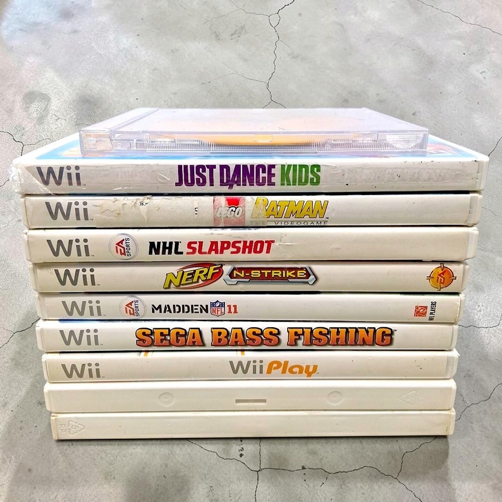 Nintendo Wii Game Lot 10 Games Lego Star Wars Batman Indiana Sega Bass Fishing
